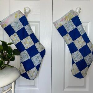 Upcycled Quilt Stocking Set